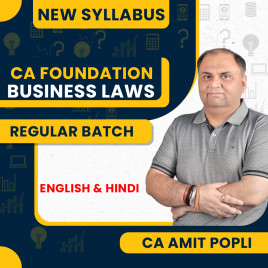 CA Amit Popli Business Laws Regular Online Classes For CA Foundation: Online Classes