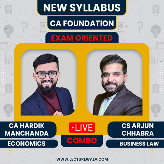 CA Foundation Economics & Business Laws Exam-Oriented Combo by BB Virtuals CA, CS Arjun Chabra, Prof Hardik manchanda