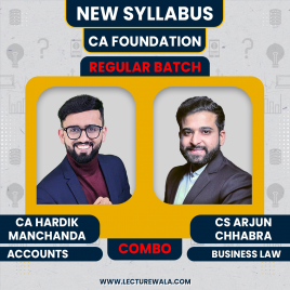 CA Foundation Accounts &amp; Business Law Combo Live Batch By CS Arjun Chhabra &amp; CA Hardik Manchanda