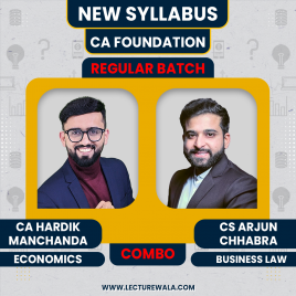 CA Foundation Economics &amp; Business Laws Regular Batch Combo By CA Arjun Chhabra &amp; CA Hardik Manchanda 