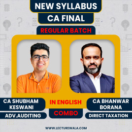CA Final New Syllabus DT &amp; AUDIT Recorded Batch In Full English By CA Bhanwar Borana &amp; CA Shubham Keswani