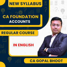 CA Gopal Bhoot Accounts Regular Live Classes For CA Foundation: Online Live classes.