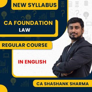 CA Foundation Law Regular Course New Course By CA Shashank Sharma : Pen drive / online classes.
