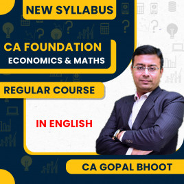 CA Foundation New Scheme Economics and Maths Full Course Combo By CA Gopal Bhoot