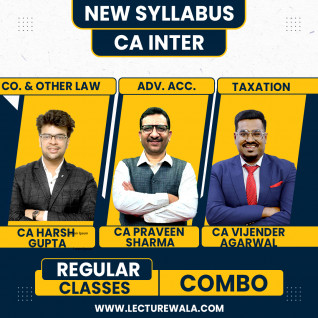 CA Harsh Gupta & CA Praveen Sharma & CA Vijender Agarwal Group-1 Combo Regular Online Classes For CA Inter: Google Drive Classes