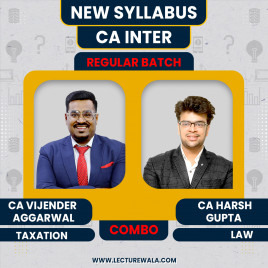 CA Vijender Aggarwal Taxation &amp; CA Harsh Gupta Law Combo Regular Batch For CA Inter Jan 2026