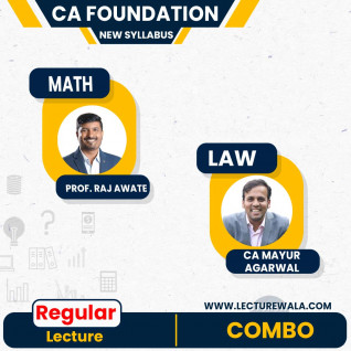 CA Foundation Regular Course combo of MATH and LAW by CA Mayur Agarwal and Prof. Raj Awate 
