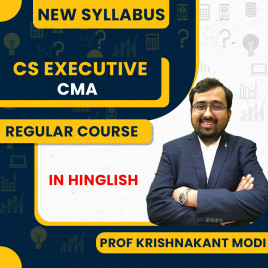 CS Executive Corporate and Management Accounting Regular Course By Prof. Krishnakant Modi: Pen drive / Google Drive