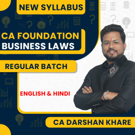 CA Darshan Khare Business Laws Regular Online Classes For CA Foundation: Google Drive &amp; Pen Drive Classes.