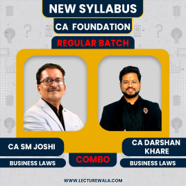 CA SM Joshi &amp; CA Darshan Khare Business Laws Regular Online Classes For CA Foundation: Google Drive &amp; Pen Drive Classes.