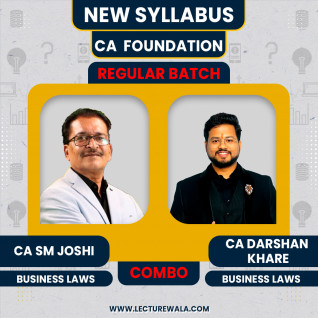 CA SM Joshi & CA Darshan Khare Business Laws Regular Online Classes For CA Foundation: Google Drive & Pen Drive Classes.