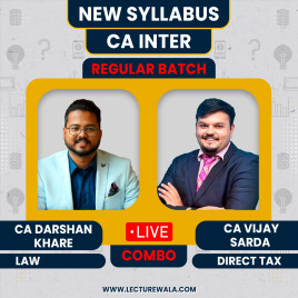 CA Darshan Khare Law &amp; CA Vijay Sarda Direct Tax Combo regular Online Classes For CA Inter: Live Online Classes