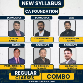 Ekatvam Academy All Subjects Combo Regular Online Classes For CA Foundation: Google Drive &amp; Pendrive Classes.