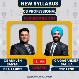 CS Professional Module - 1 Combo With CSR &amp; Social Governance Regular Course New Syllabus By CS GD SALUJA ,CS ANKUSH BANSAL: