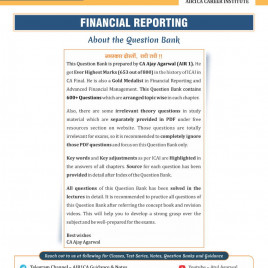 CA Ajay Agarwal Financial Reporting Question Book For CA Final: Study Material