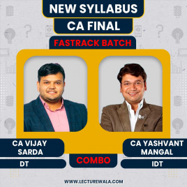 CA Vijay Sarda Direct Taxation &amp; CA Yashvant Mangal Indirect Taxation Fastrack Batch Combo For CA Final
