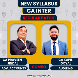 CA Kapil Goyal Audit &amp; CA Parveen Jindal Adv. Acc. Combo Regular Online Classes For CA Inter: Google Drive / Pen Drive 