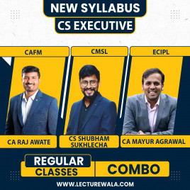 CA CS Shubham Sukhlecha CMSL, CA Mayur Agrawal ECIPL &amp; CA Raj Awate CAFM Regualr Combo Classes For CS Executive Online Classes