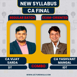 CA Vijay Sarda Direct Taxa Regular Classes &amp; CA Yashvant Mangal Indirect Tax Exam Oriented Batch Combo Classes For CA Final