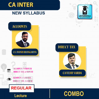 CA Inter Direct Tax & Accounts Combo Regular Course By CA Vijay Sarda & CA Anand Bhangariya : Pen Drive / OnlineClasses