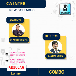 CA Inter Direct Tax & Accounts Combo Regular Course By CA Vijay Sarda & Parveen Jindal : PEN DRIVE / ONLINE CLASSES.