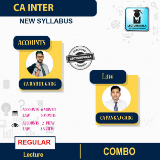 CA Inter Accounting And Law Combo Regular Course New Syllabus by CA Rahul Garg & CA Pankaj Garg : Pen Drive / Online Classes
