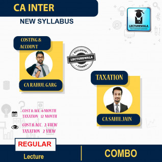 CA Inter ACCOUNTS & Taxation (Income Tax + GST) & Costing Combo Regular Course : Video Lecture + Study Material By CA Sahil Jain & CA Rahul Garg (For NOV.2022)