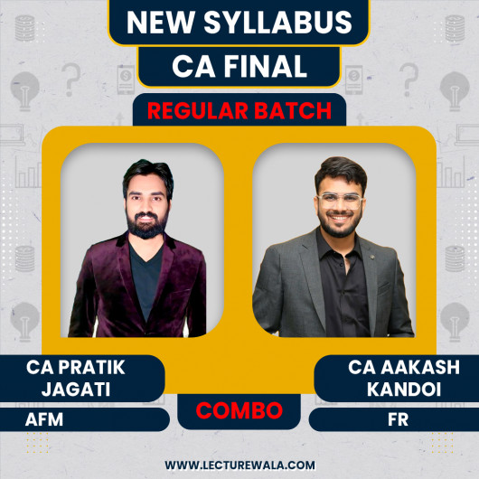 CA Pratik Jagati AFM & CA Aakash Kandoi FR (English ) Regular Batch Combo Classes For CA Final