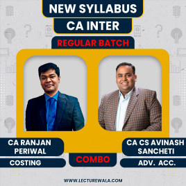 CA Ranjan Periwal Cost &amp; Management Accounting &amp; CA CS Avinash Sancheti Advanced Accounting Combo Regular Batch For CA Inter