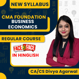 CA/CS Divya Agarwal Business Economics Face To Face Regular Online Combo Classes For CMA Foundation