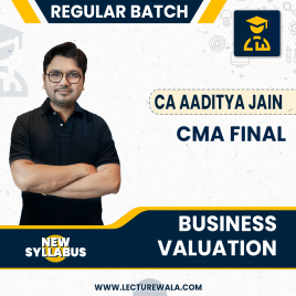 CMA Final Business Valuation (BV) Regular Course NEW By CA Aaditya Jain: Pendrive / Online Classes.