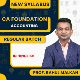 Prof. Rahul Malkan Accounting Regular Online Classes For CA Foundation