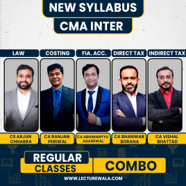 CMA Inter Grp 1 Combo - Law &amp; FA &amp; Taxation &amp; Costing Regular Batch 