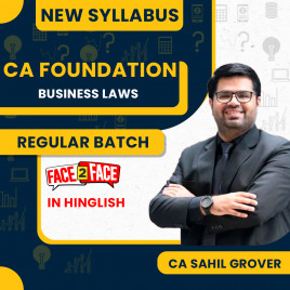 CA Sahil Grover Business Law Regular Live Classes For CA Foundation: Online &amp; Offline classes.