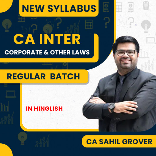 CA Inter Corporate And Other Law Regular Course by CA Sahil Grover : Pen drive / Online classes. CA Inter Corporate And Other Law Regular Course by CA Sahil Grover : Pen drive / Online classes.