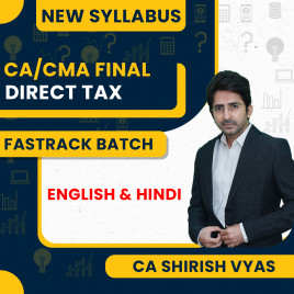 CA Shirish Vyas Direct Tax Fastrack Exam-Oriented Online Classes For CA/CMA Final : Google Drive &amp; Pen Drive Classes.
