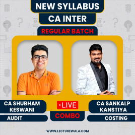 CA Inter Audit And Cost And Management Accounting Live Regular Batch By CA Shubham Keswani &amp; CA Sankalp Kanstiya : Live/ Online Classes 