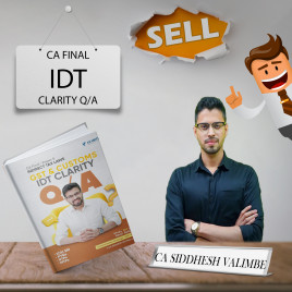 CA Final IDT Clarity Q/A Question Bank Books For Jan &amp; May 2026 Onwards By CA Siddhesh Valimbe