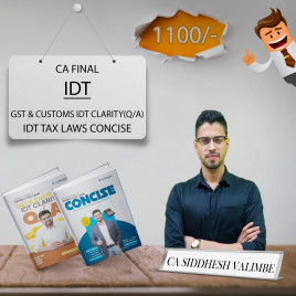 CA Final IDT Books For Jan &amp; May 26 Onwards By CA Siddhesh Valimbe 