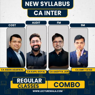 CA Aaditya Jain FM CA Amit Tated SM & CA Kapil Goyal Audit & CA Aman Agarwal Cost Combo Regular Classes For CA Inter: Google Drive & Pen drive Classes