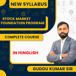 Stock Market Foundation Program - A Complete Course on Stock Market By Guddu Kumar Sir : Online Classes