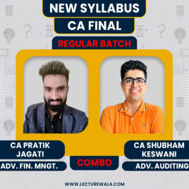 CA Pratik Jagati AFM &amp; Shubham Keshwani Audit Regular Online Combo Classes For CA Final: Online Classes