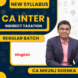 CA Nikunj Goenka IDT ( Indirect Tax ) Regular Online Classes For CA Inter : Google Drive &amp; Pen drive classes.