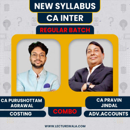 CA Parveen Jindal Adv. Acc. CA Purushottam Aggarwal Cost Combo Regular Online Classes For CA Inter : ONLINE CLASSES.