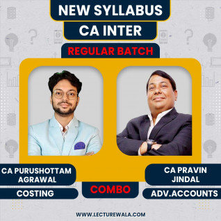 CA Parveen Jindal Adv. Acc. CA Purushottam Aggarwal Cost Combo Regular Online Classes For CA Inter : ONLINE CLASSES.