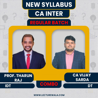 CA Inter New Syllabus Direct & Indirect Tax Laws Regular Course By CA Vijay Sarda & Prof.Tharun Raj : Pen Drive / Online Classes