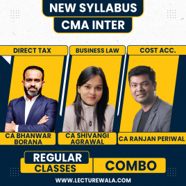 CA Bhanwar Borana DT, CA Ranjan Periwal Costing &amp; CA Shivangi Agrawal Law Regular Batch Combo Classes For CMA Inter 