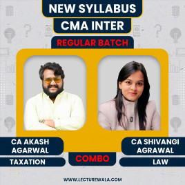 CA Akash Agarwal Taxation &amp; CA Shivangi Agrawal Law Regular Combo Classes For CMA Inter : Online Classes.