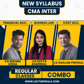 CMA Inter New BUSINESS LAWS, FA &amp; Costing Regular Batch By CA CS Divya Agarwal, CA Bishnu Kedia&amp; CA Ranjan Periwal : Online Classes