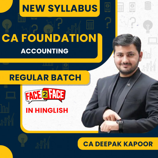CA Deepak Kapoor Accounting Regular Online Classes For CA Foundation : Pen drive / Online classes. CA Deepak Kapoor Accounting Regular Online Classes For CA Foundation : Pen drive / Online classes.